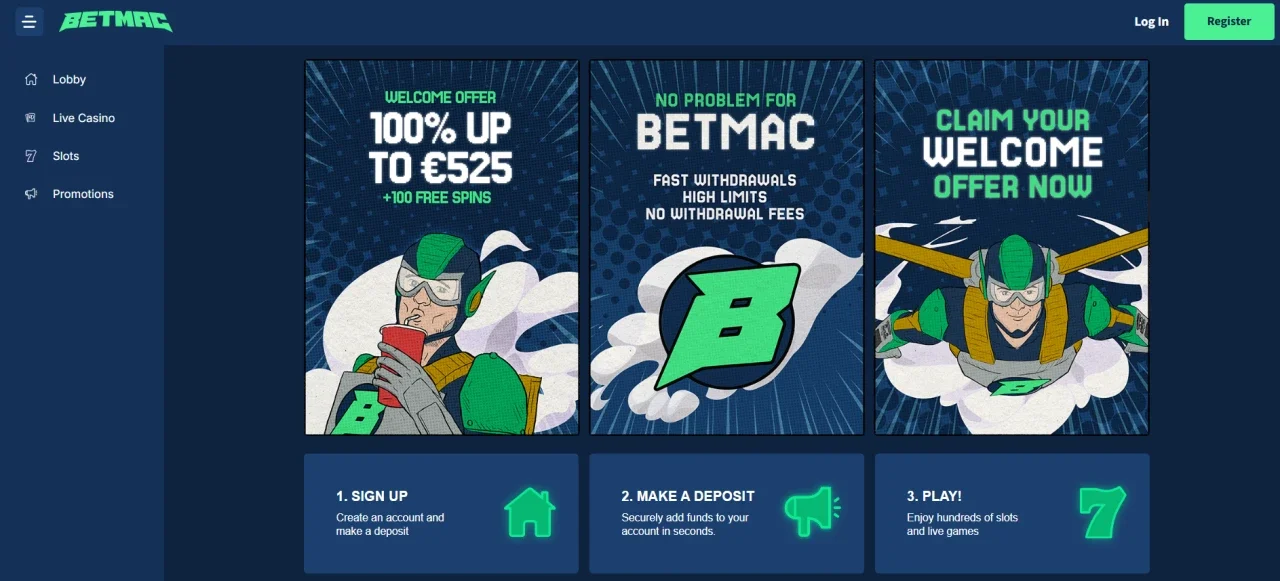 betmac not on gamstop homepage