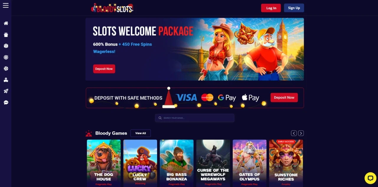 bloody slots homepage
