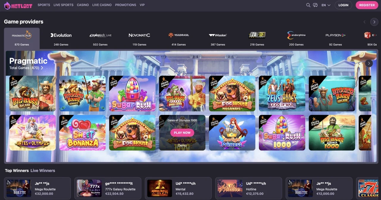 hotloot casino not on gamstop homepage