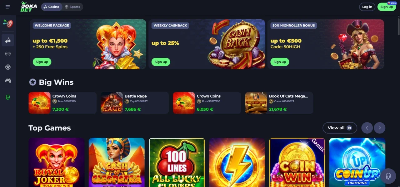 jokabet casino not on gamstop homepage