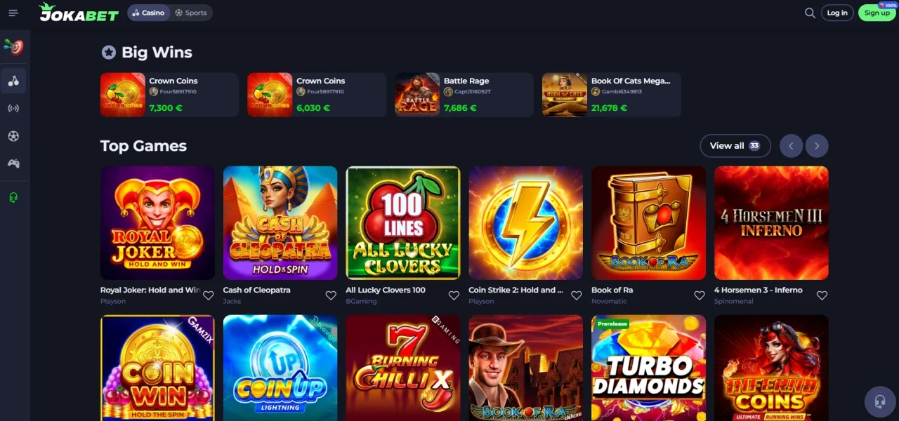 jokabet games not on gamstop